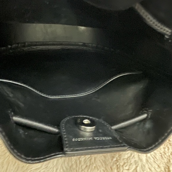 Rebecca Minkoff Black Crossbody Suede & Leather Shoulder Bag - Picture 8 of 12